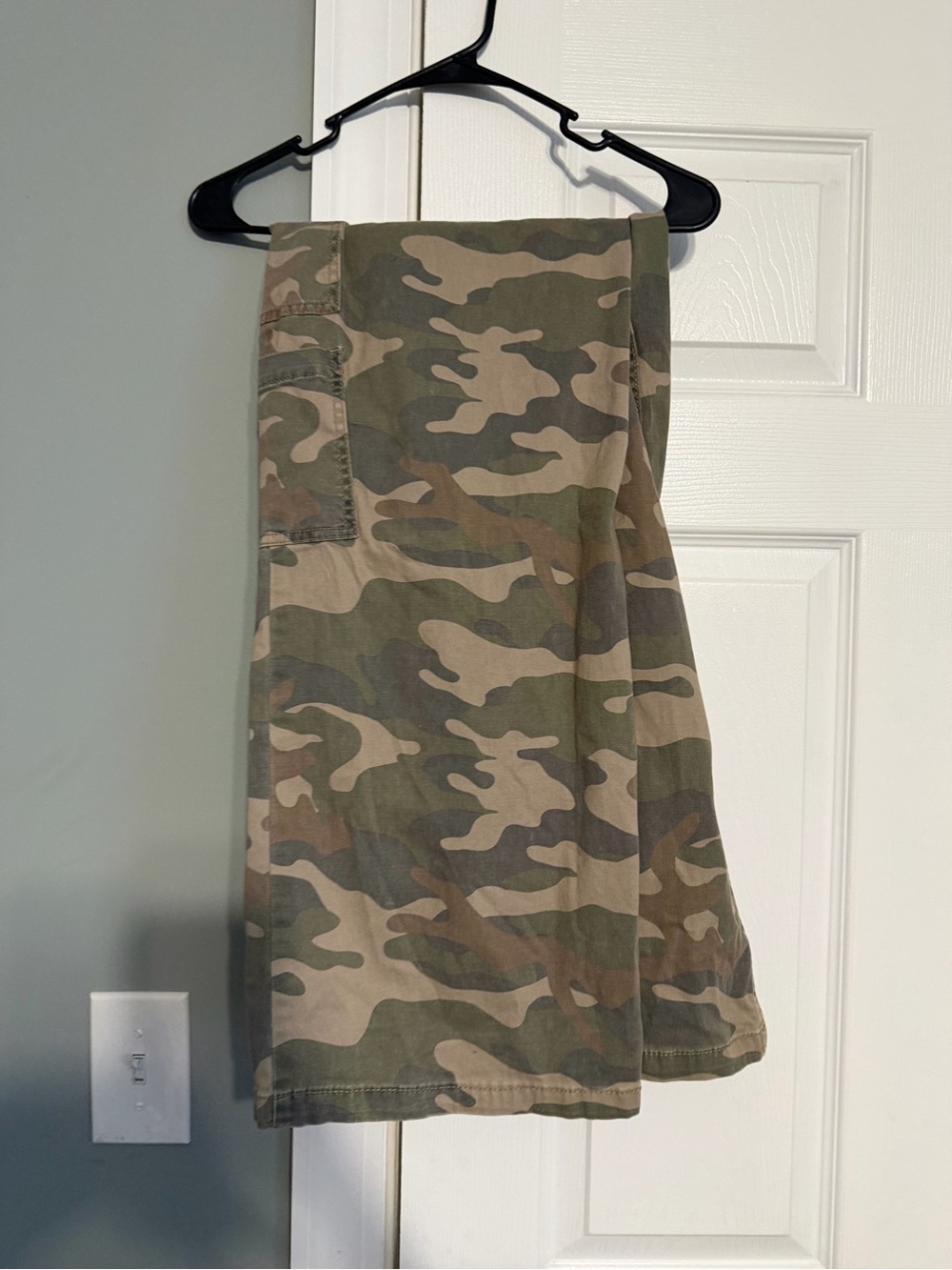 No Boundaries Camo Wide Leg Jeans - Green, Tan, Brown